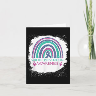 Suicide Prevention Awareness Bleach Rainbow Depres Card