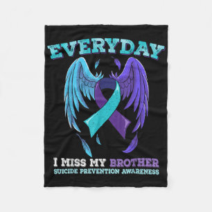 Suicide Prevention Awareness Brother  Fleece Blanket