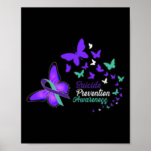 Suicide Prevention Awareness Butterflies Gift Poster
