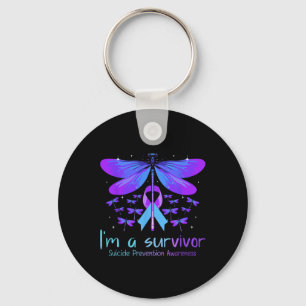 Suicide Prevention Awareness Butterfly No Story Sh Keychain