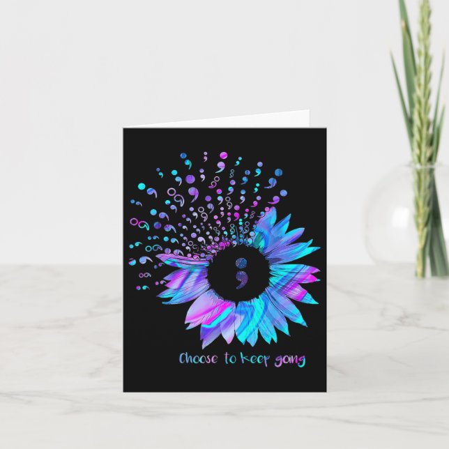 Suicide Prevention Awareness Choose To Keep Going  Card (Front)