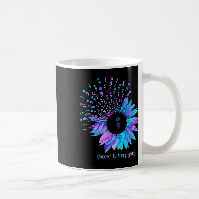 Suicide Prevention Awareness Choose To Keep Going  Coffee Mug (Right)