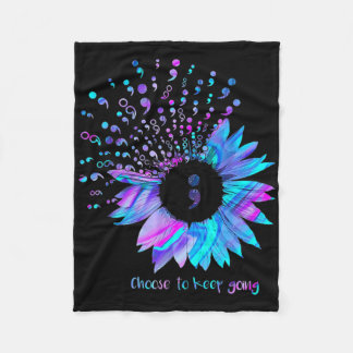Suicide Prevention Awareness Choose To Keep Going  Fleece Blanket