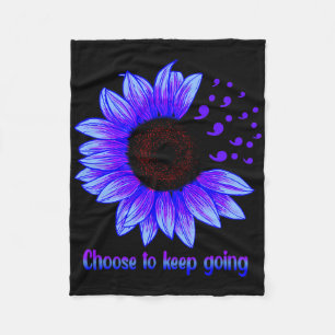 Suicide Prevention Awareness Choose To Keep Going  Fleece Blanket