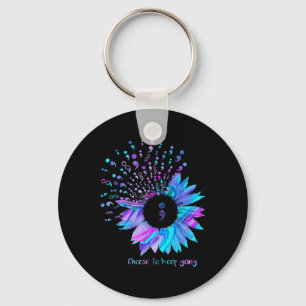 Suicide Prevention Awareness Choose To Keep Going  Keychain