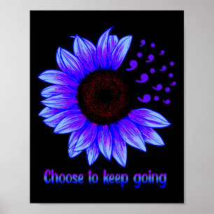 Suicide Prevention Awareness Choose To Keep Going  Poster