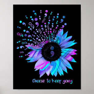 Suicide Prevention Awareness Choose To Keep Going Poster