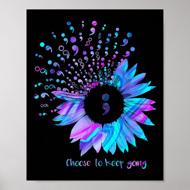 Suicide Prevention Awareness Choose To Keep Going  Poster (Front)