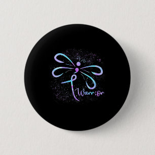 Suicide Prevention Awareness Dragonfly Semicolon 2 Inch Round Button