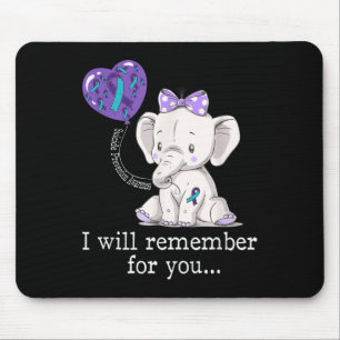 Suicide Prevention Awareness Elephant Mouse Pad