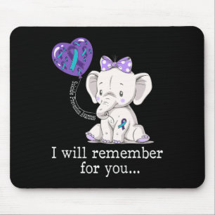 Suicide Prevention Awareness Elephant Mouse Pad