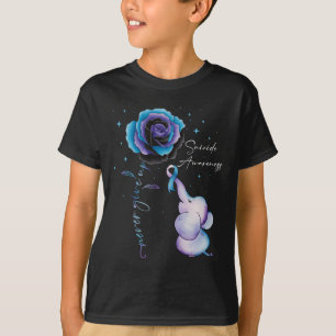 Suicide Prevention Awareness Elephant Sunflower Te T-Shirt