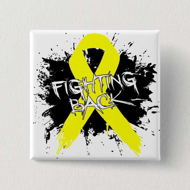 Suicide Prevention Awareness - Fighting Back 2 Inch Square Button (Front)