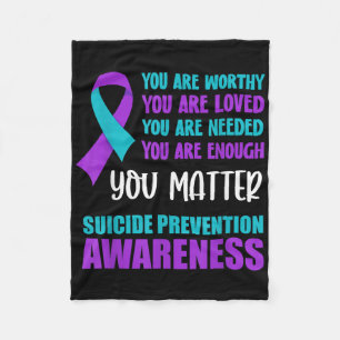 Suicide Prevention Awareness Fleece Blanket
