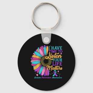 Suicide Prevention Awareness I Have Time To Listen Keychain