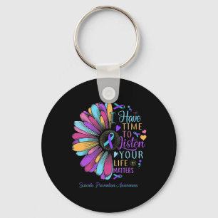 Suicide Prevention Awareness I Have Time To Listen Keychain
