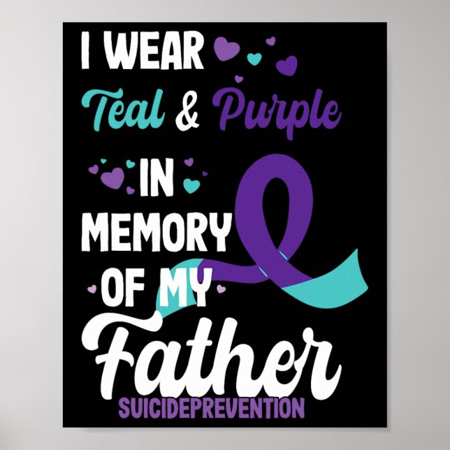Suicide Prevention Awareness In Memory Of Father  Poster (Front)