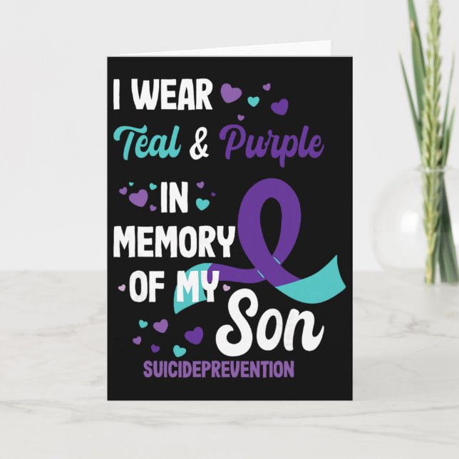 Suicide Prevention Awareness In Memory Of Son  Card (Front)