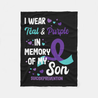 Suicide Prevention Awareness In Memory Of Son  Fleece Blanket