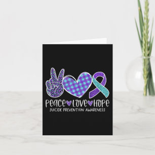 Suicide Prevention Awareness Leopard Heart Peace L Card