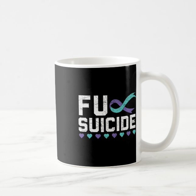 Suicide Prevention Awareness Mental Health Depress Coffee Mug (Right)