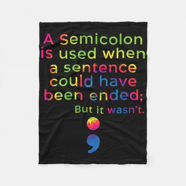 Suicide Prevention Awareness Mental Health Depress Fleece Blanket (Front)