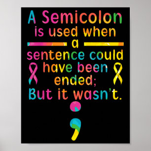 Suicide Prevention Awareness Mental Health Depress Poster