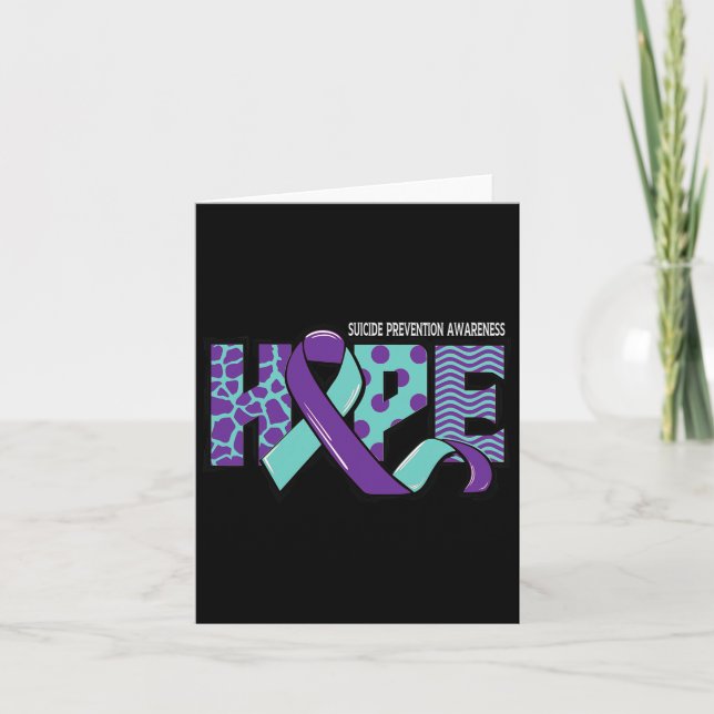 Suicide Prevention Awareness Mental Health Message Card (Front)