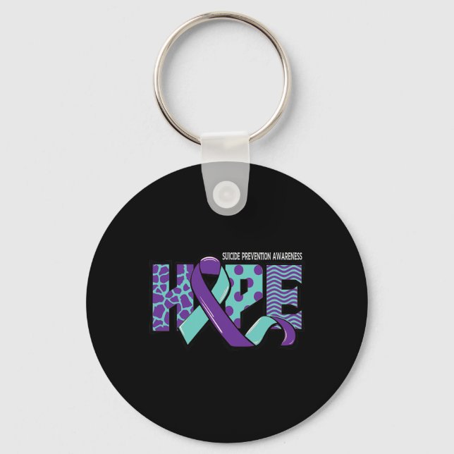 Suicide Prevention Awareness Mental Health Message Keychain (Front)