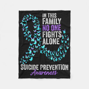 Suicide Prevention Awareness Month Butterflies Tea Fleece Blanket