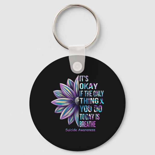 Suicide Prevention Awareness Month Family Support  Keychain (Front)