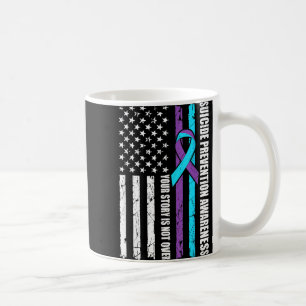 Suicide Prevention Awareness Month Flag Teal & Coffee Mug