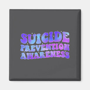 Suicide Prevention Awareness Month Gift Teal Purpl Magnet