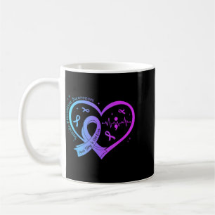 Suicide Prevention Awareness Month Heart Teal Coffee Mug