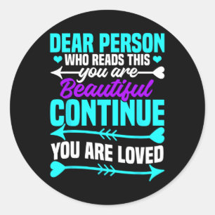 Suicide Prevention Awareness Month Mental Health S Classic Round Sticker