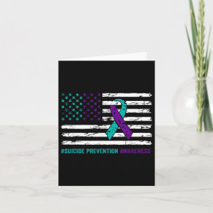 Suicide Prevention Awareness Month Ribbon Usa Amer Card