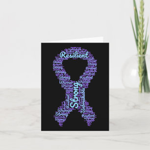 Suicide Prevention Awareness Month Ribbon With Str Card