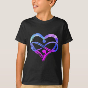 Suicide Prevention Awareness Month Teal Purple Rib T-Shirt