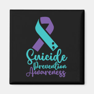 Suicide Prevention Awareness Month Teal Purple Sma Magnet
