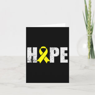 Suicide Prevention Awareness Month Yellow Ribbon H Card