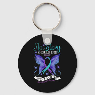 Suicide Prevention Awareness - No Story Should End Keychain