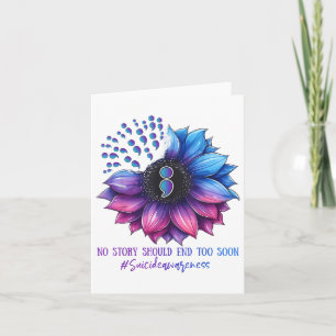 Suicide Prevention Awareness No Story Should End T Card