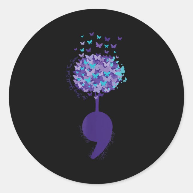 Suicide Prevention Awareness No Story Should End T Classic Round Sticker (Front)