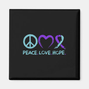 Suicide Prevention Awareness Peace Love Hope  Magnet