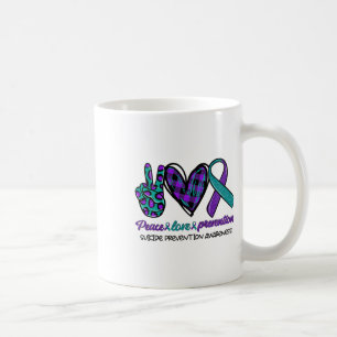 Suicide Prevention Awareness Peace Love Prevention Coffee Mug