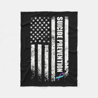 Suicide Prevention Awareness Prevent Suicide Us Fl Fleece Blanket