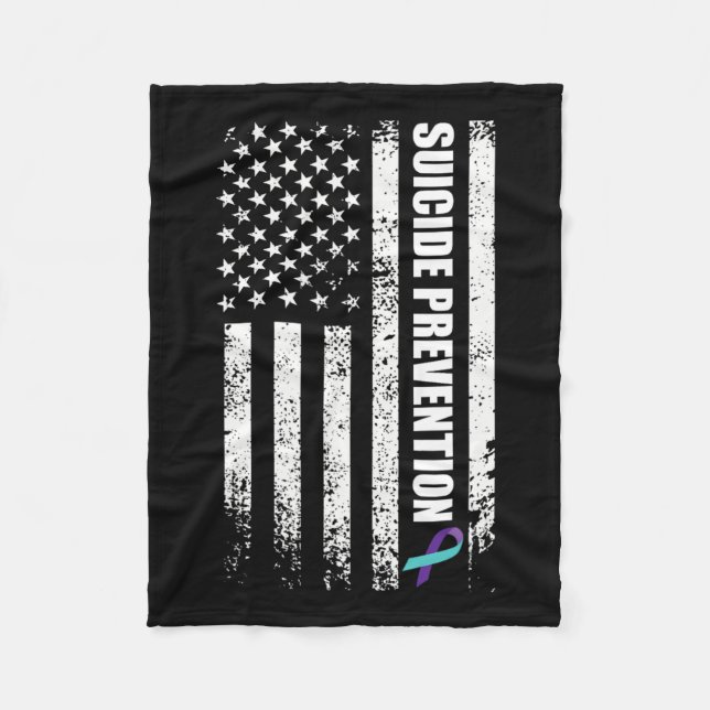 Suicide Prevention Awareness Prevent Suicide Us Fl Fleece Blanket (Front)
