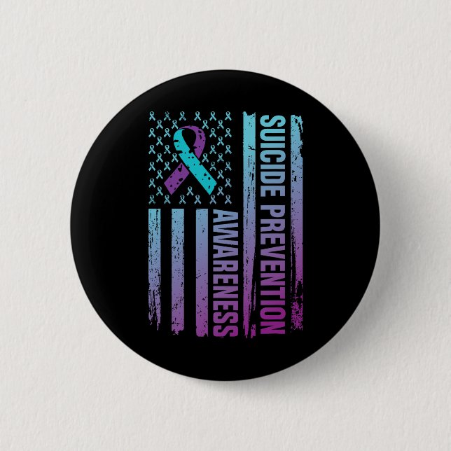 Suicide Prevention Awareness Prevention Suicide Us 2 Inch Round Button (Front)