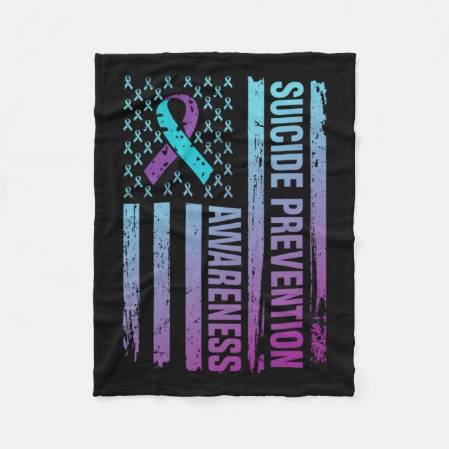 Suicide Prevention Awareness Prevention Suicide Us Fleece Blanket (Front)