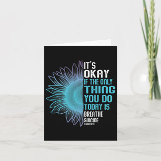 Suicide Prevention Awareness Purple And Teal  Card
